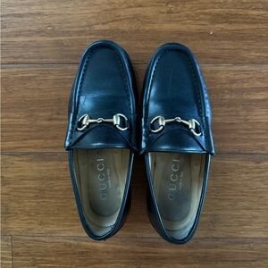 Gucci Black Leather Loafers (W 7.5, M 5)